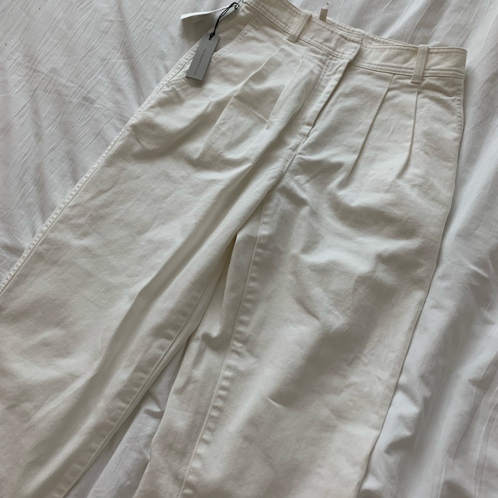 NWT Aritzia White Denim Trousers